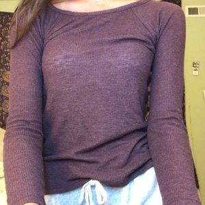 Purple long sleeve thin